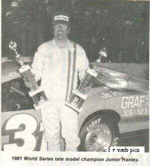 1981 World Series Late Model Champion Jr Hanley
photo credit Checker Flag Memories
www.checkerflagraceway.piczo.com
Keywords: Jr hanley image