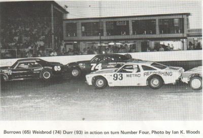 Bill Burrows #65 Ken Weisbrod Weisbrod #74 Max Durr #93 in action turn number 4 Pinecrest SPeedway.
Bill Burrows #65 Weisbrod #74 Max Durr #93 in action turn number 4 Pinecrest SPeedway.

Photo Credit: Ian K Woods
Keywords: Bill Burrows #65 Ken Weisbrod #74 Max Durr #93 Pinecrest SPeedway.