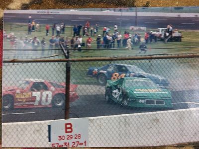 #88 Mike Eddy #70 Mark Malcuit and #84 Bob Sennecker Mid 80's ASA Race Crash
#88 Mike Eddy #70 Mark Malcuit and #84 Bob Sennecker Mid 80's ASA Race Crash

Photo Credit: Jeff Cabot Sutton
Keywords: #88 Mike Eddy #70 Mark Malcuit and #84 Bob Sennecker ASA Race Crash