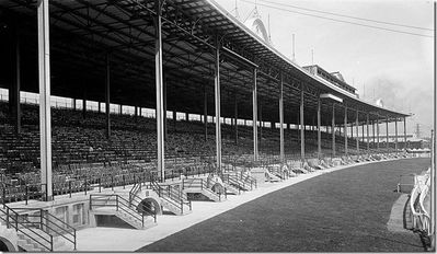 C.N.E. Grandstand Aug 1928
C.N.E. Grandstand Aug 1928
The Third Grandstand was built in 1907 and was designed by architect G. W. Gouinlock. It had a seating capacity of 16,400 and was destroyed by fire in 1906. First Grandstand was built in 1894
Keywords: C.N.E. Grandstand Aug 1928